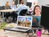 Commercial Photography Shallow DOF of Team & Lady Looking At Monitor