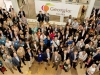 Large-group-looking-up-at-corporate-conference-in-Tampa-Florida