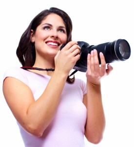 Woman Photographer with Camera