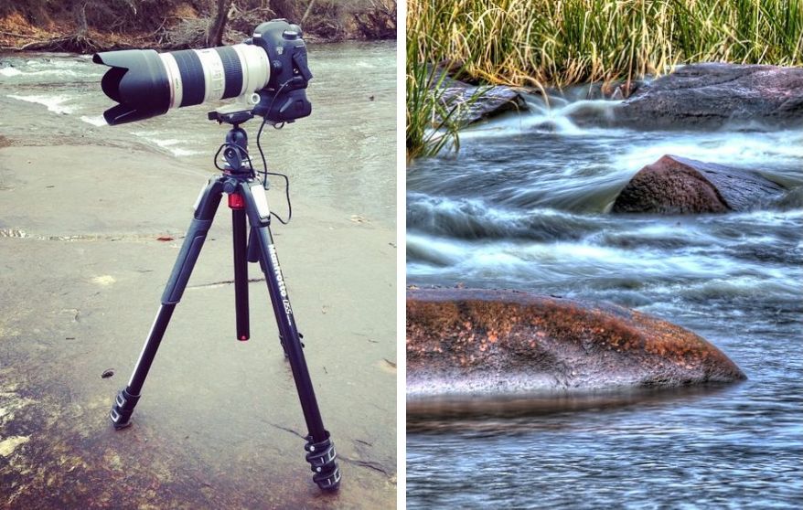 Left Image - Canon 5D Mark III On Manfrotto Tripod - HDR Image On Right