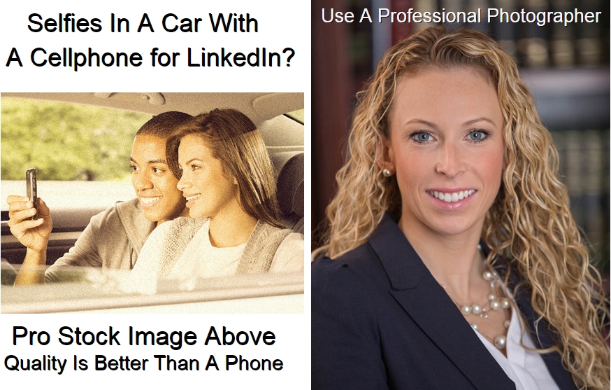 LinkedIn Selfies In a Car