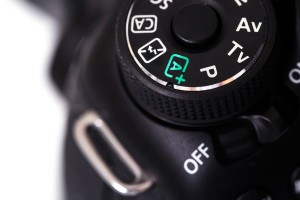 Close up of DSLR camera