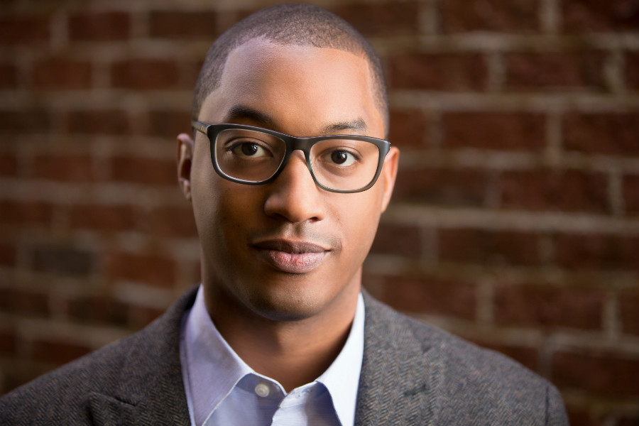 Edgy Casual Headshot Outside On Brick Creative Lighting Raleigh NC