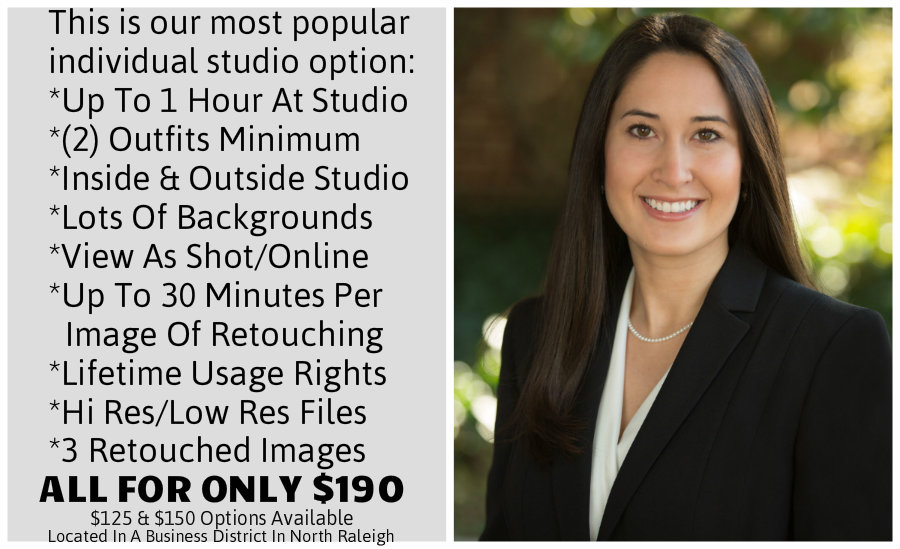 1 Outdoor Headshot In North Raleigh With Pricing